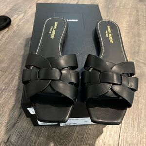 YSL Saint Laurent Tribute Sandals.